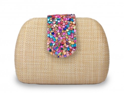 CLUTCH EFECTO TELA SACO