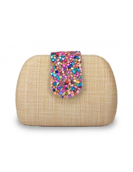 CLUTCH EFECTO TELA SACO