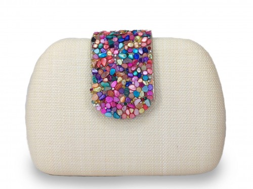 CLUTCH EFECTO TELA SACO