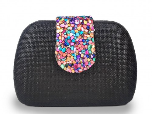 CLUTCH EFECTO TELA SACO