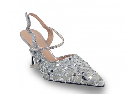 STILETTO PARA FIESTA CON LENTEJUELAS Y STRASS.