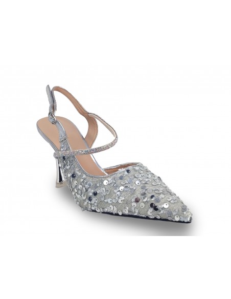 STILETTO PARA FIESTA CON LENTEJUELAS Y STRASS.