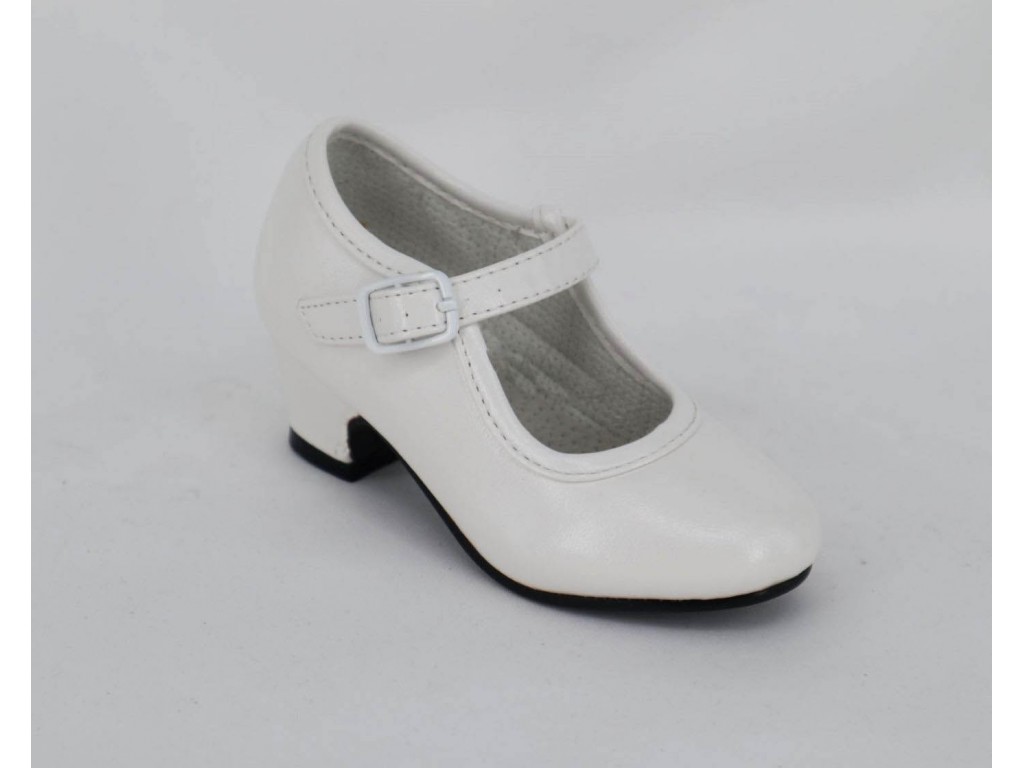 MADE IN SPAIN 15 SEVILLANAS FLAMENCOS NIÑA Zapatos TACÓN Blanco 20 :  : Moda