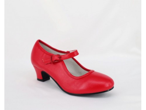 Mujer zapatos de tacón niña advertencia precaución rojo circular